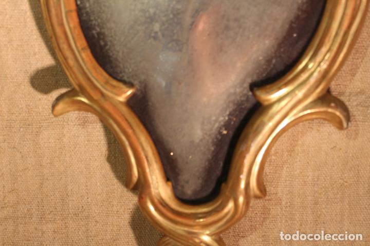 Antig&uuml;edades: ESPEJO CORNUCOPIA DE MADERA DORADO - Foto 5