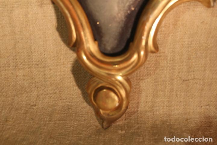 Antig&uuml;edades: ESPEJO CORNUCOPIA DE MADERA DORADO - Foto 6