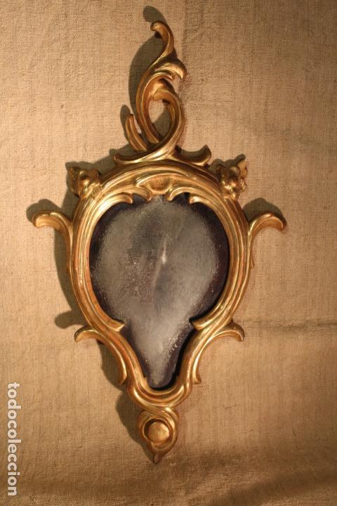 Antig&uuml;edades: ESPEJO CORNUCOPIA DE MADERA DORADO - Foto 11