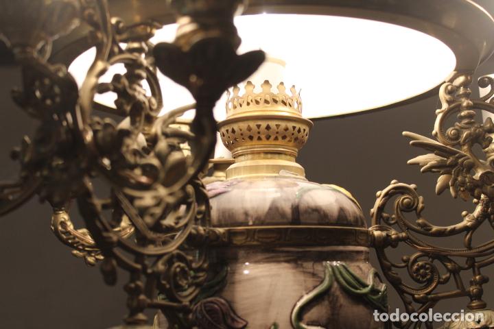 Antig&uuml;edades: LAMPARA SUBE Y BAJA DE BRONCE - Foto 10