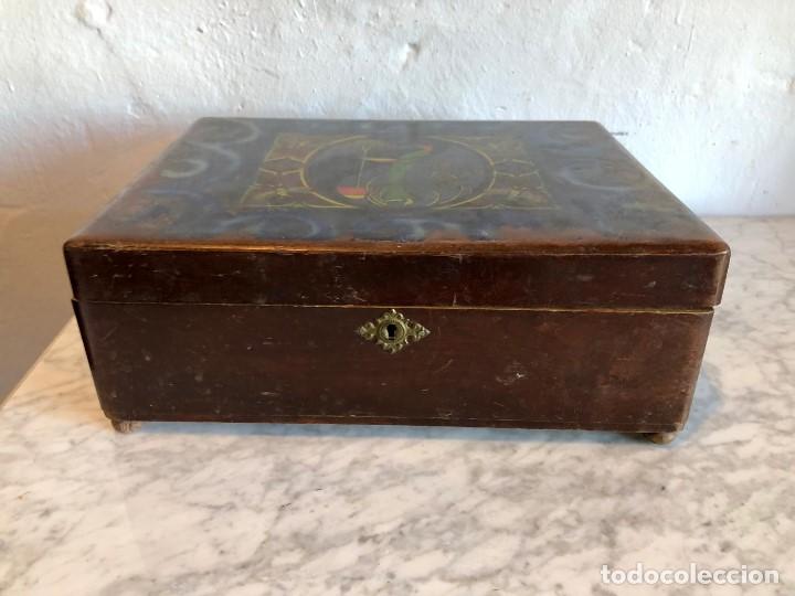 Antig&uuml;edades: CAJA JOYERO COSTURERO - Foto 5