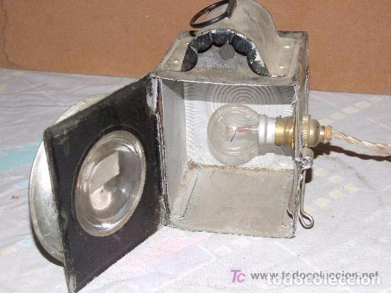 Antig&uuml;edades: FAROL DE HIERRO ELECTRIFICADO, LUZ, - Foto 4