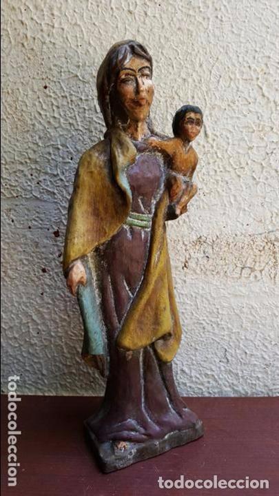 Antig&uuml;edades: TALLA DE MADERA , VIRGEN CON NI&Ntilde;O - Foto 5