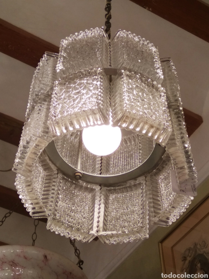 Antig&uuml;edades: Lampara de cristal art dec&oacute; - Foto 1