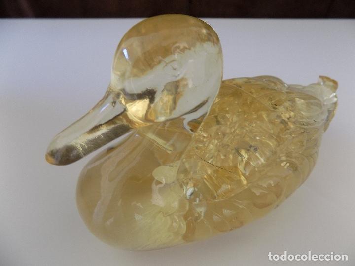 Antig&uuml;edades: PATO DE CRISTAL AMARILLO PEQUE&ntilde;O. NUEVO, A ESTRENAR!