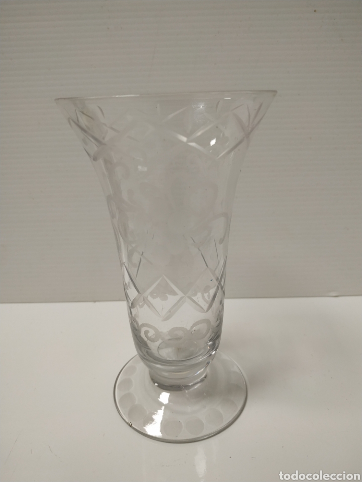 Antig&uuml;edades: Copa de cristal tallado - Foto 1