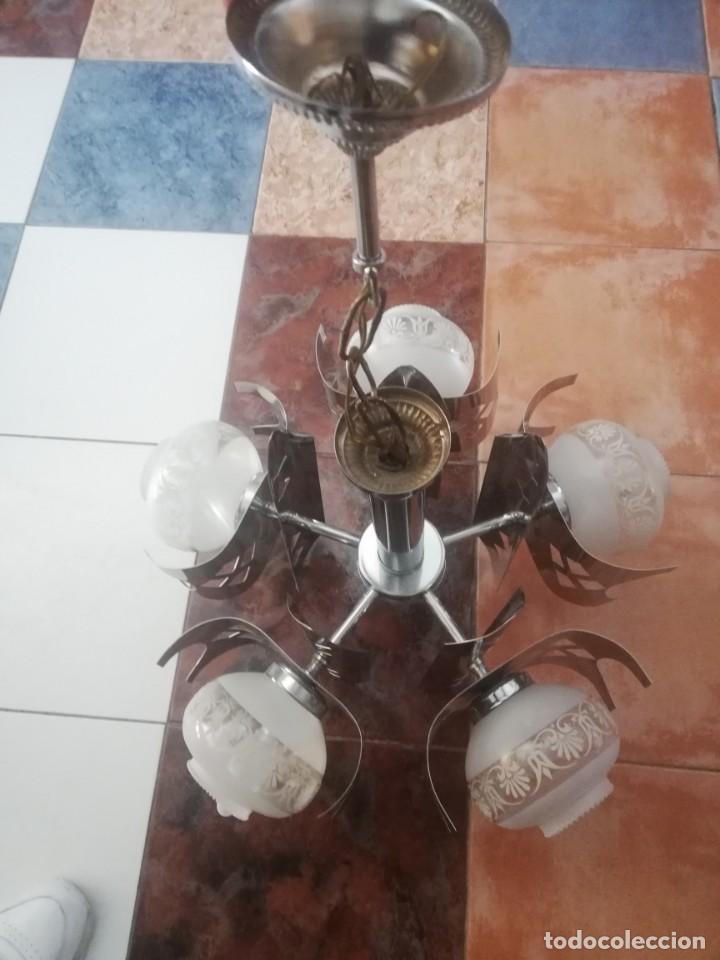 Antig&uuml;edades: L&aacute;mpara cromada vintage - Foto 5