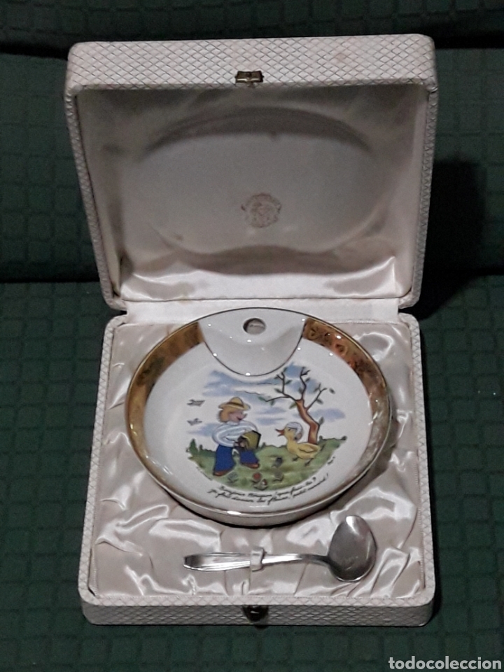 Antig&uuml;edades: ANTIGUO PLATO LIMOGES BEBE - Foto 1