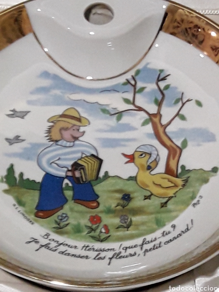 Antig&uuml;edades: ANTIGUO PLATO LIMOGES BEBE - Foto 3