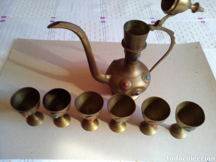 Antig&uuml;edades: Juego de T&eacute; PAKISTANI de Cobre - Foto 2