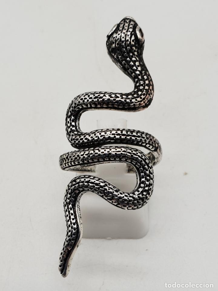 Templado evaporación latín anillo en forma de serpiente de estilo gótico c - Compra venta en  todocoleccion