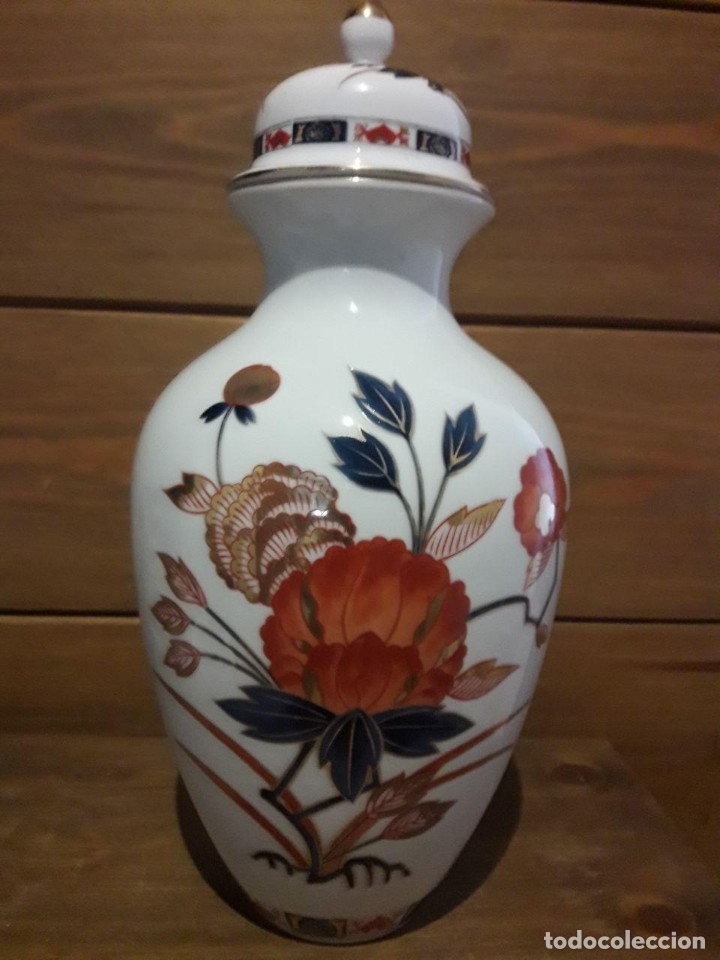 Antig&uuml;edades: JARRON FLORAL JAPONES / 29 x 14 cms - Foto 1