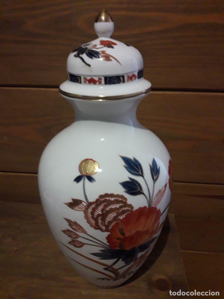 Antig&uuml;edades: JARRON FLORAL JAPONES / 29 x 14 cms - Foto 3