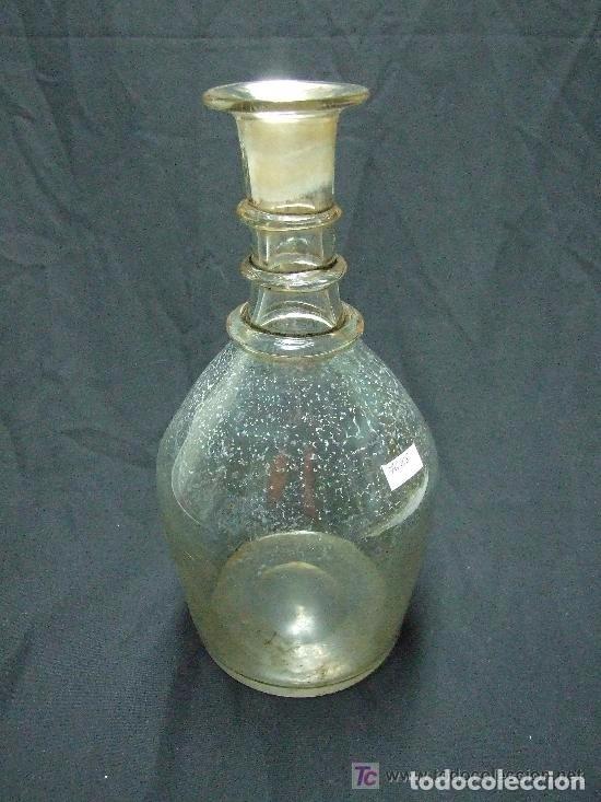 Antig&uuml;edades: ANTIGUA BOTELLA DE VIDRIO SOPLADO - Foto 2