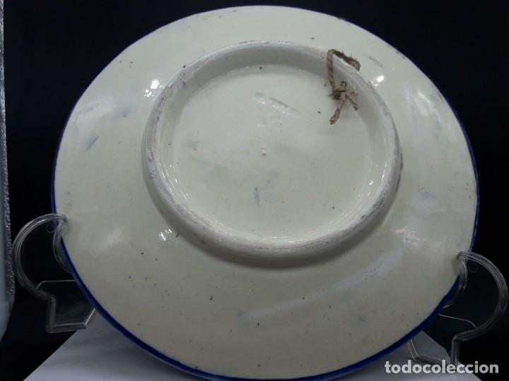 Antig&uuml;edades: Plato ceramica azul - Foto 2