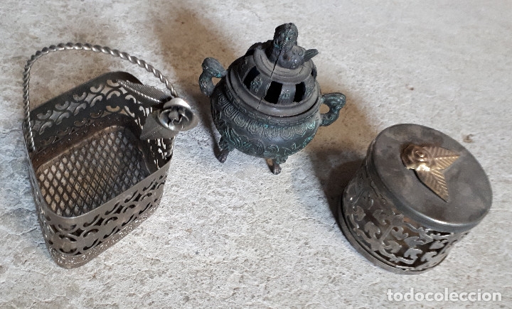 Antig&uuml;edades: Lote de 3 objetos de decoraci&oacute;n - Foto 1