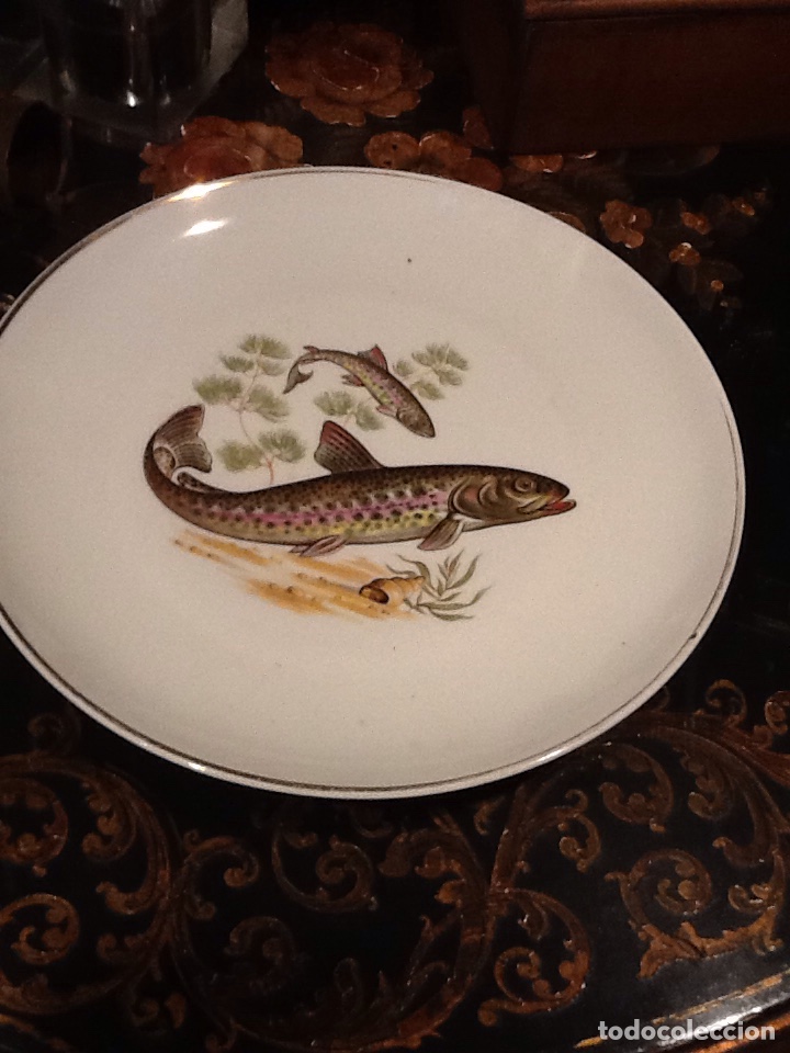 Antig&uuml;edades: Plato porcelana peces - Foto 4