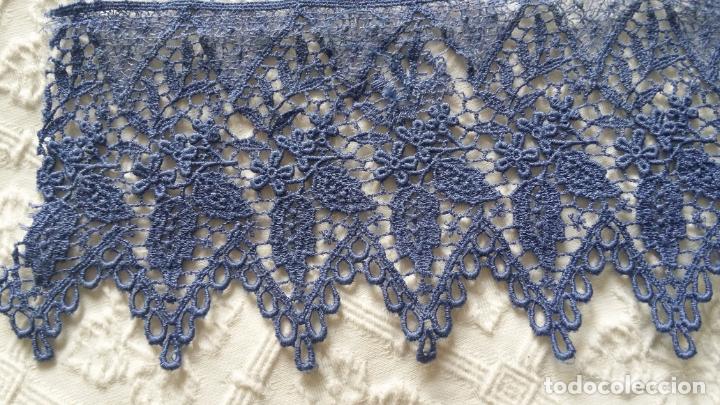 Antig&uuml;edades: Antiguo encaje azul - Foto 6