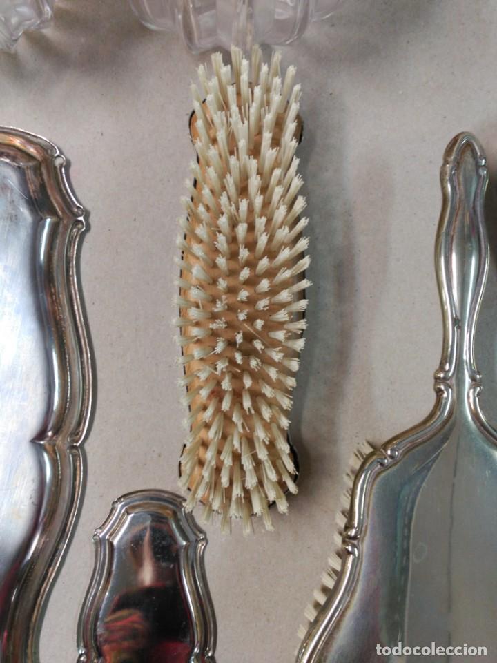 Antig&uuml;edades: JUEGO DE TOCADOR, ALPACA, 8 PIEZAS - Foto 19