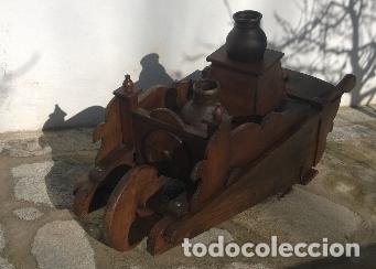Antig&uuml;edades: Carro de madera con c&aacute;ntaros de barro - Foto 1