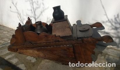 Antig&uuml;edades: Carro de madera con c&aacute;ntaros de barro - Foto 2
