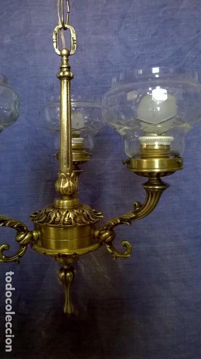 Antig&uuml;edades: Lampara antigua.De broce.Estilo Imperio.E - Foto 6
