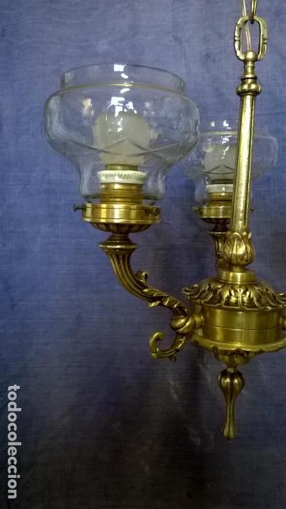 Antig&uuml;edades: Lampara antigua.De broce.Estilo Imperio.E - Foto 7