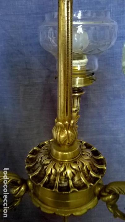 Antig&uuml;edades: Lampara antigua.De broce.Estilo Imperio.E - Foto 12
