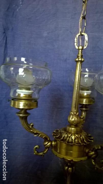 Antig&uuml;edades: Lampara antigua.De broce.Estilo Imperio.E - Foto 13