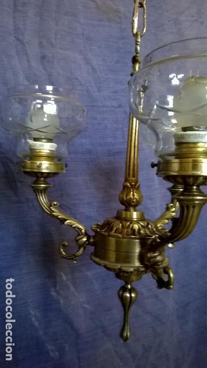 Antig&uuml;edades: Lampara antigua.De broce.Estilo Imperio.E - Foto 14