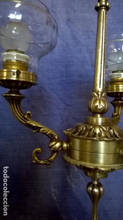 Antig&uuml;edades: Lampara antigua.De broce.Estilo Imperio.E - Foto 16