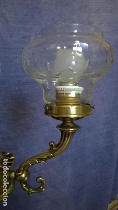 Antig&uuml;edades: Lampara antigua.De broce.Estilo Imperio.E - Foto 17