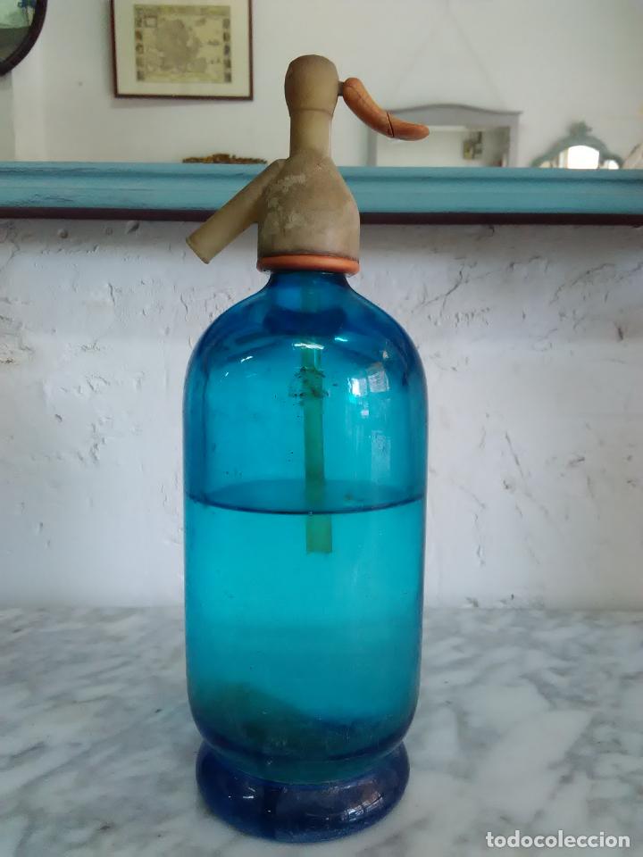Antig&uuml;edades: Sifon turquesa - Foto 1