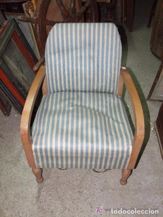 Antig&uuml;edades: BUTACA ART DECO, SILLON, PARA RESTAURAR - Foto 3