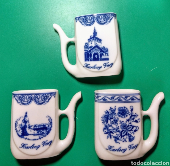 Antig&uuml;edades: 3 Jarritas de porcelana checa - Foto 1