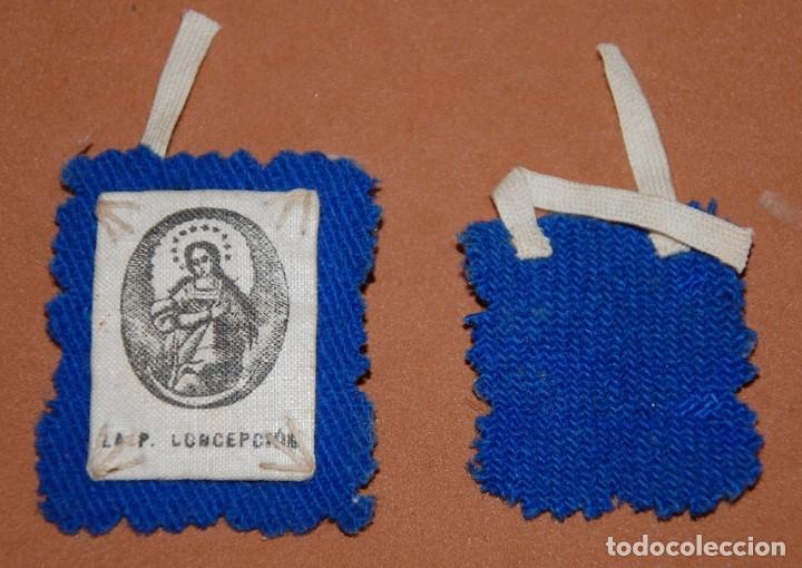 Antig&uuml;edades: ESCAPULARIO DEL SIGLO XIX INMACULADA CONCEPCION-18 - Foto 1