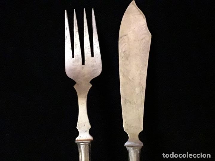 Antig&uuml;edades: Juego de cubiertos para trinchar - Foto 2