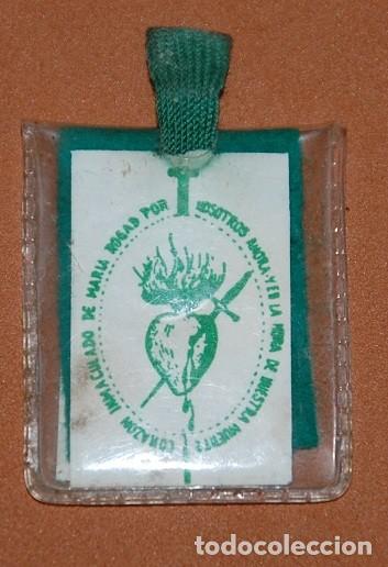 Antig&uuml;edades: ESCAPULARIO CORAZON INMACULADO DE MARIA-35 - Foto 2