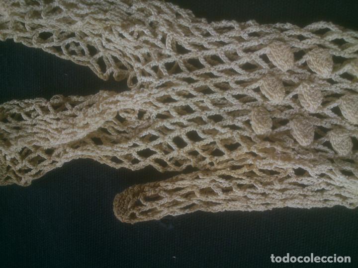 Antig&uuml;edades: ANTIGUOS GUANTES DE GANCHILLO - Foto 4
