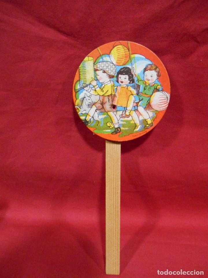 Antig&uuml;edades: ANTIGUO SONAJERO DE CARTON Y MADERA - MADE IN GERMANY - MEDIADOS SIGLO XX - FUNCIONANDO -