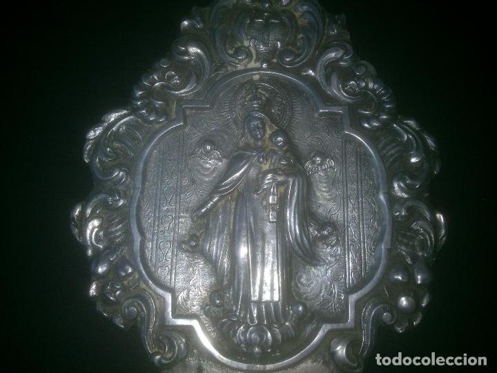 Antig&uuml;edades: benditera virgen  aluminio mitad s XX - Foto 4