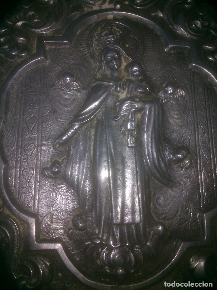 Antig&uuml;edades: benditera virgen  aluminio mitad s XX - Foto 6
