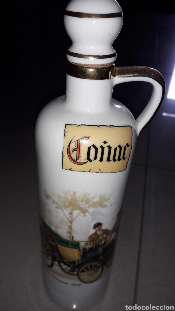 Antig&uuml;edades: Botella ceramica co&ntilde;ac 1895 - Foto 1