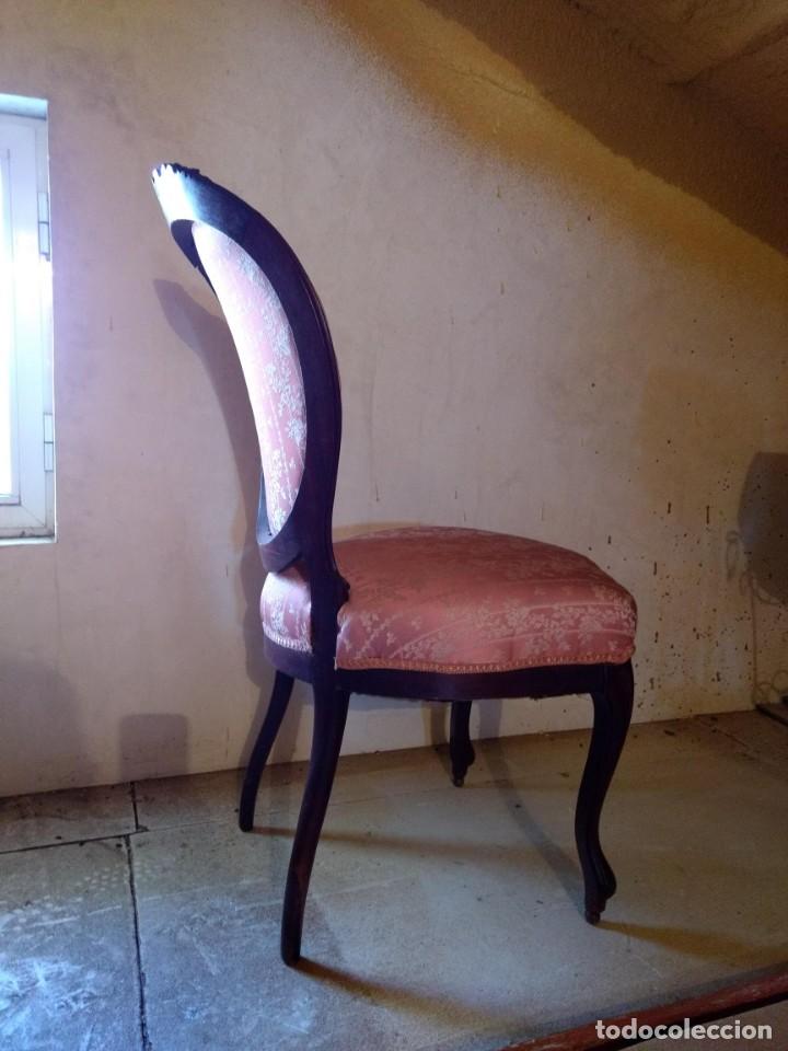 Antig&uuml;edades: Lote de Sill&oacute;n Isabelino y 4 Sillas - Foto 9