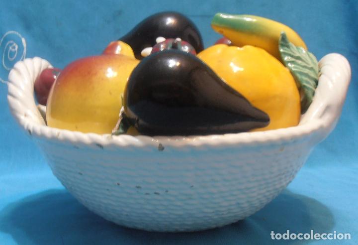 Antig&uuml;edades: CENTRO DE MESA, CESTA DE CERAMICA CON FRUTAS - Foto 4