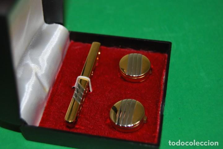 Antig&uuml;edades: CONJUNTO DE GEMELOS Y ALFILER PARA CORBATA - Foto 3