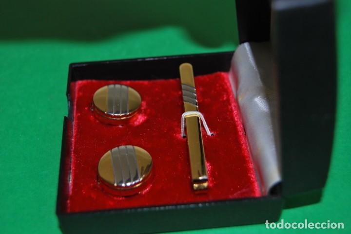 Antig&uuml;edades: CONJUNTO DE GEMELOS Y ALFILER PARA CORBATA - Foto 4