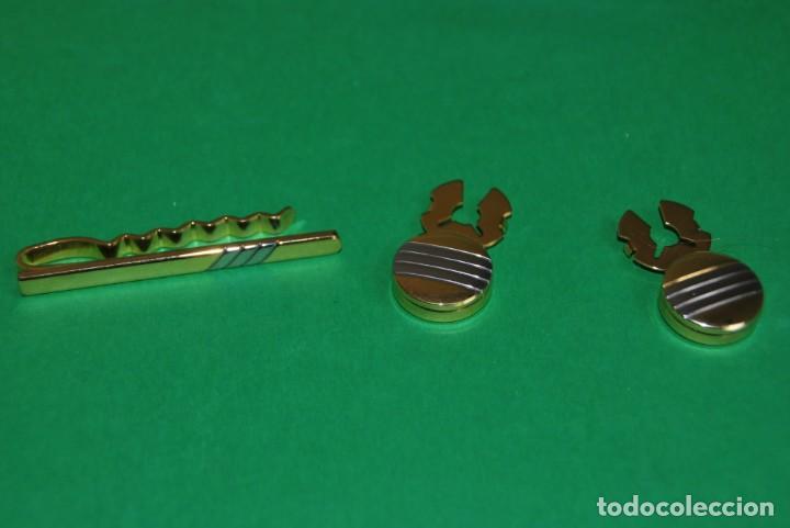 Antig&uuml;edades: CONJUNTO DE GEMELOS Y ALFILER PARA CORBATA - Foto 9