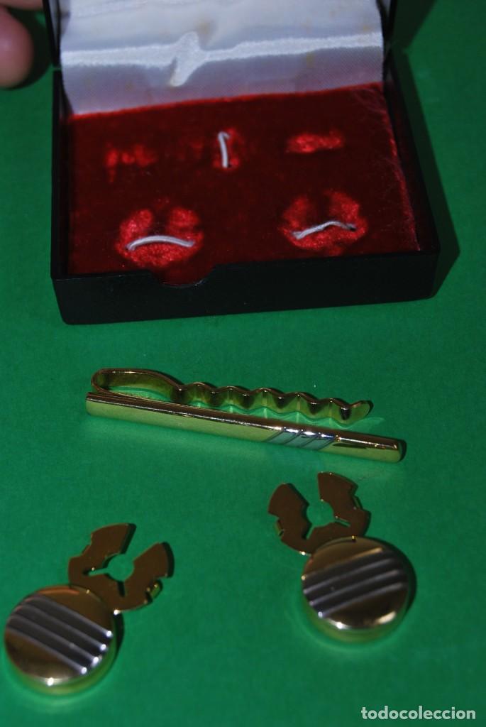 Antig&uuml;edades: CONJUNTO DE GEMELOS Y ALFILER PARA CORBATA - Foto 10