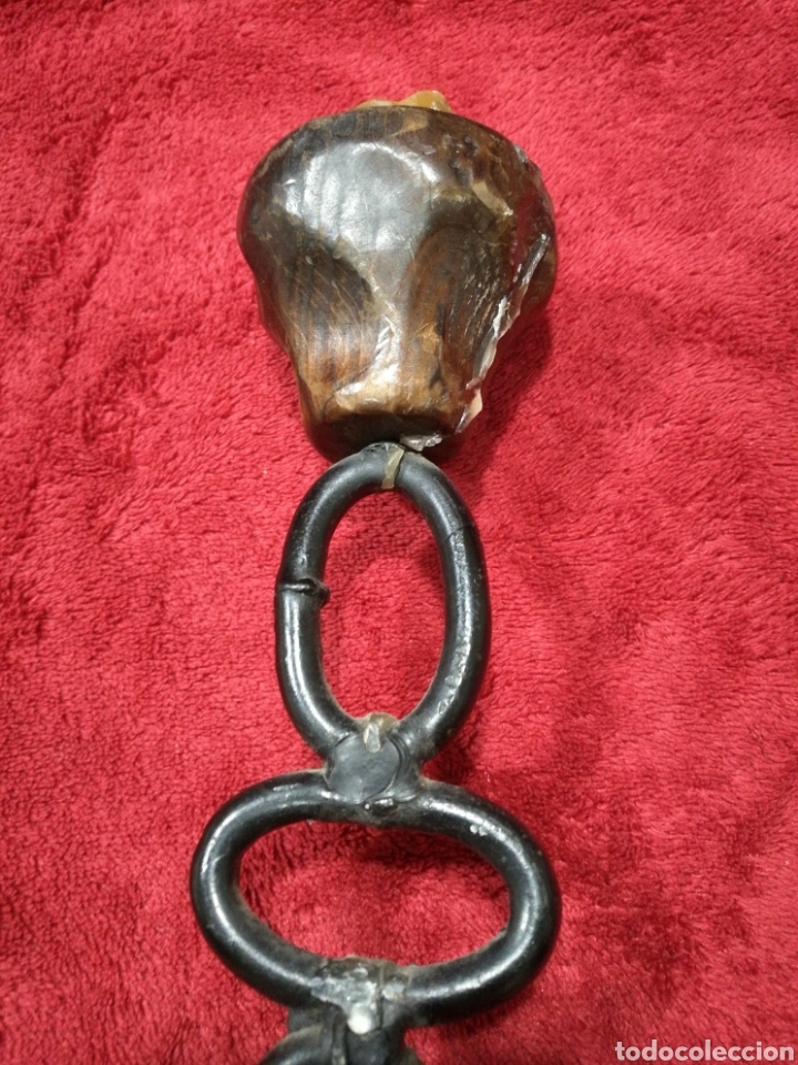 Antig&uuml;edades: Candelabro de madera y forja tipo castellano - Foto 4